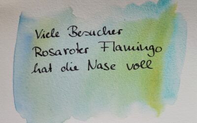 Ich auch, sagt der rosarote Flamingo