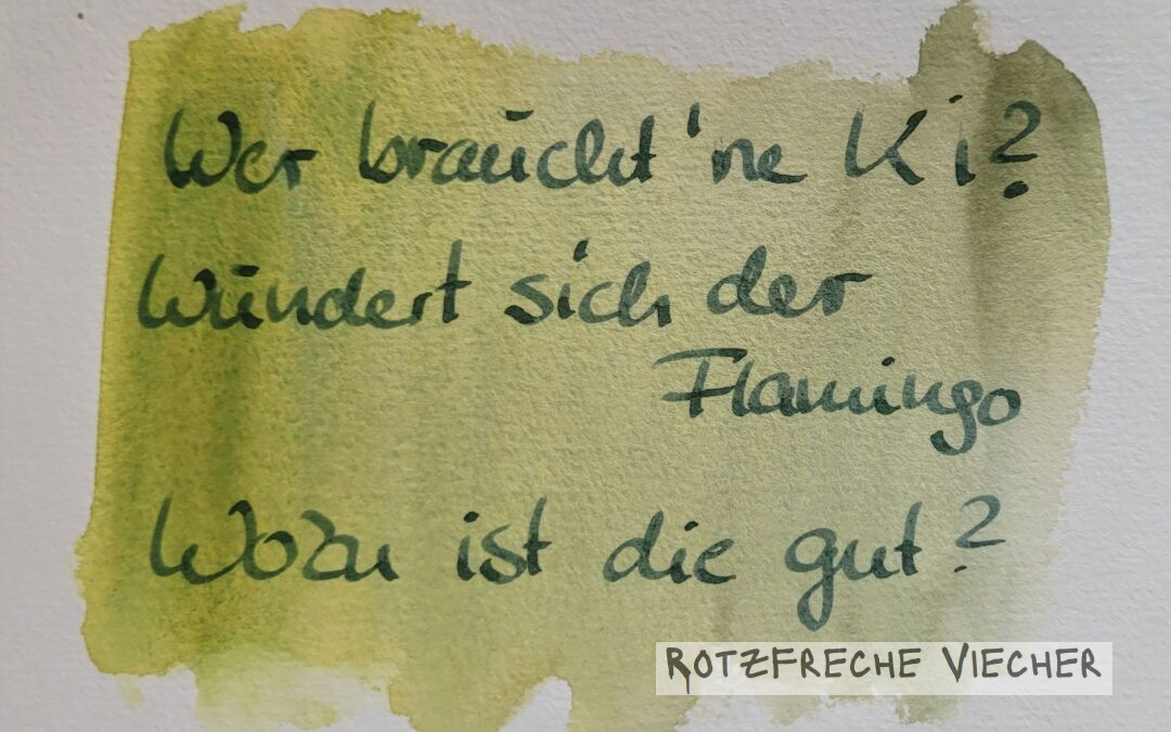 Wozu die Ki, fragt der Flamingo