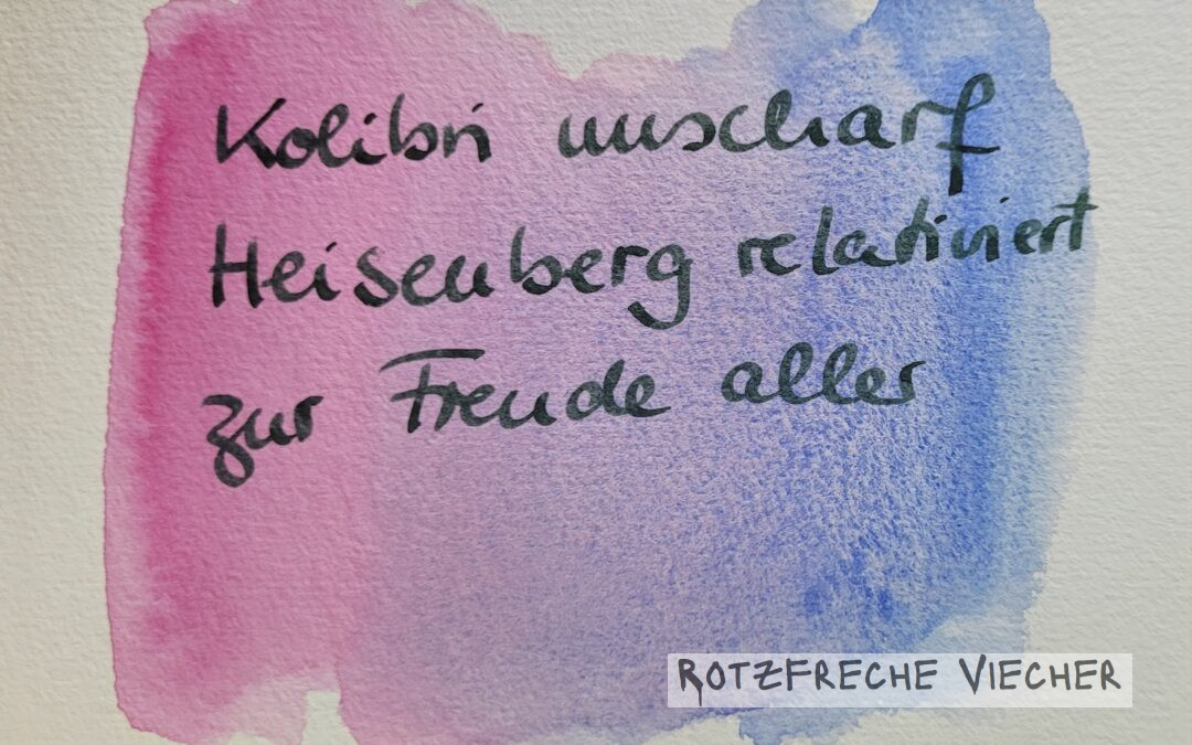 Der Kolibri ist unscharf, sagt der Rabe
