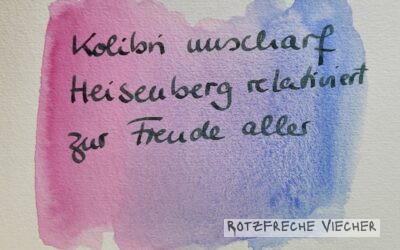 Der Kolibri ist unscharf, sagt der Rabe