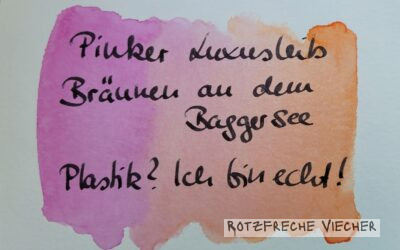 Ich bin echt, meint der Flamingo