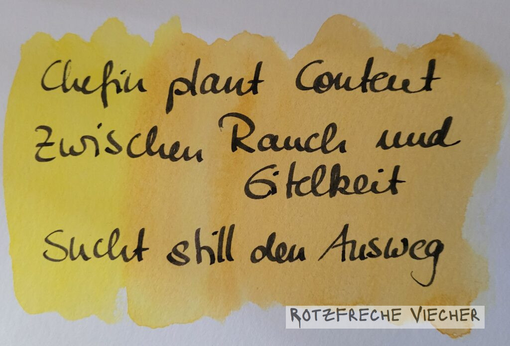 Chefin plant Content Zwischen Rauch und Eitekeit Sucht still den Ausweg